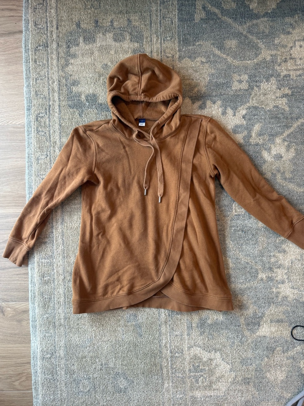 Old Navy Brown Hooded Wrap-Front Maternity Sweater